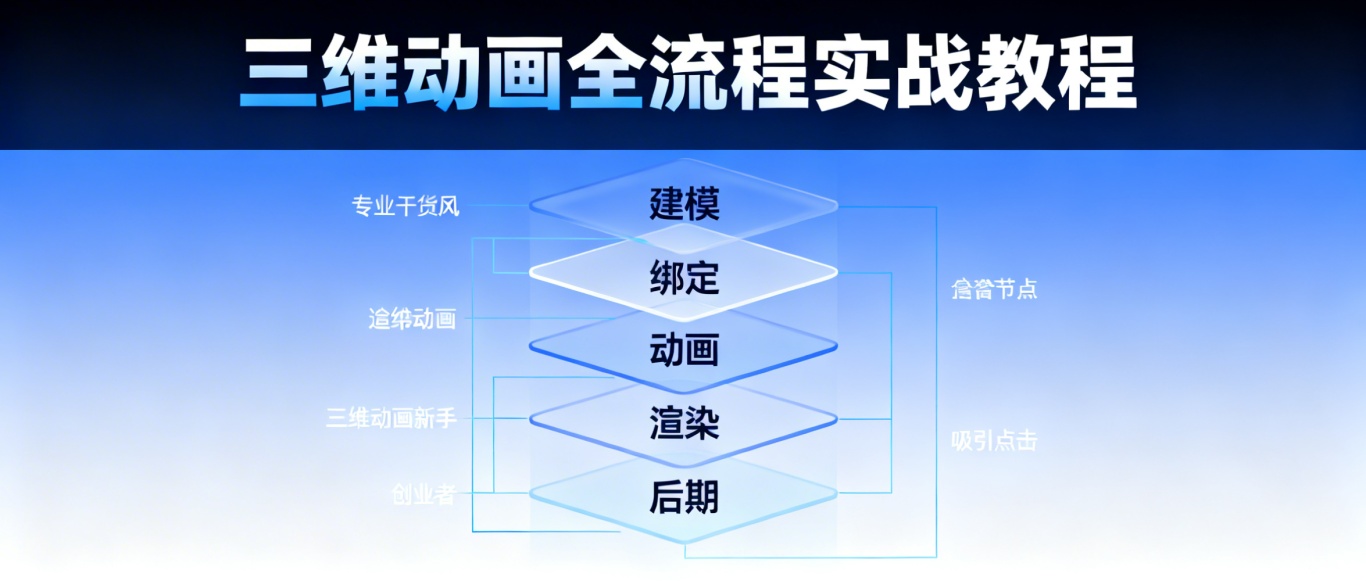 三维动画制作全流程拆解，从建模到渲染一步不踩坑